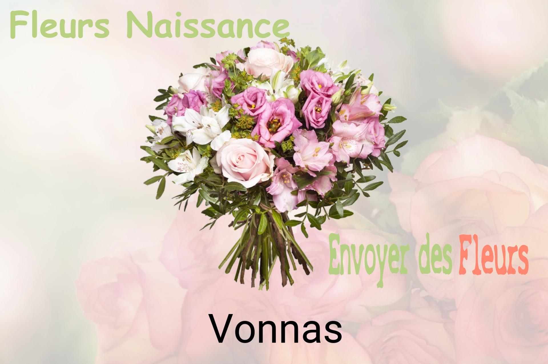 Bouquet de fleurs de naissance livré à Vonnas