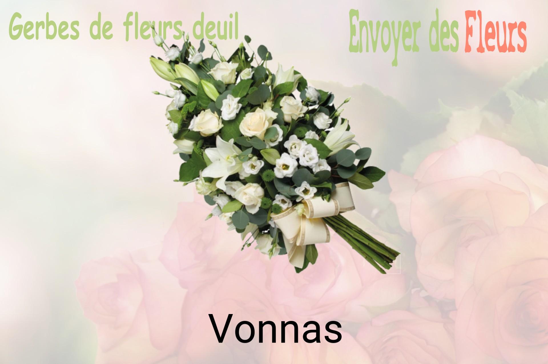 Gerbe de fleurs de deuil livrée à Vonnas